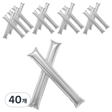 아카코 응원을 즐겁게 막대풍선, 실버, 40개