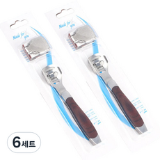 굿프랩 발각질 굳은살 제거 커터기 콘커터 + 리필날 10p + 풋파일 헤드 세트, 6세트