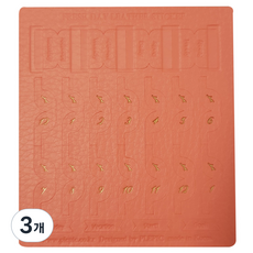 PLEPIC Smart Day 皮革索引貼紙 珊瑚粉, 3個, 1入