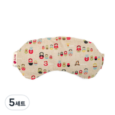 레드빈 밴드형 눈찜질팩 + 러시아인형 팩커버 세트, 5세트
