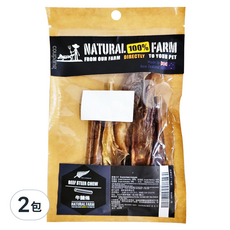 NATURAL FARM 自然牧場 耐咬系列 牛腱條 狗零食 低溫烘烤 低脂高蛋白, 30g, 2包