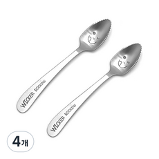 윙커 스텐 키위자몽 스푼, 혼합색상, 단품, 4개