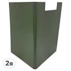 ABEL 力大牌 輕量防水丹麥夾 A4 66251, 綠色, 2個