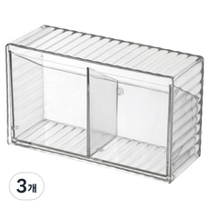벤프 Home 무타공 부착식 수납 박스 케이스, 투명, 3개