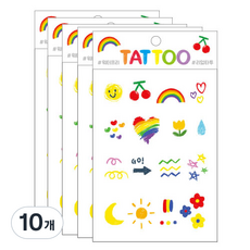 Petit 迷你紋身貼紙 TS017, 彩虹, 10個