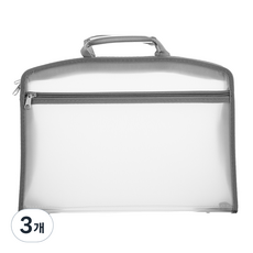 ECO Chungwoon BS 拉鍊文件夾 A4 5cm, 灰色, 3個