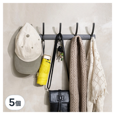 The Look GROCERIES STORAGE 免鑽孔門後衣帽掛勾 5勾, F1017, 5個