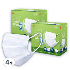 아이리스 비말마스크 소형 S사이즈 KF-AD, 50개입, 4개, 흰색