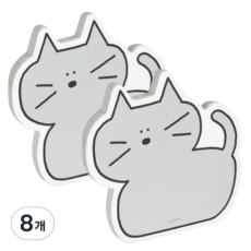 ICONIC 塗鴉便條紙, 8個, 02 灰色, 60張