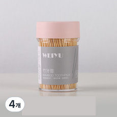 Healthy Dot 簡約圓形牙籤盒, 粉紅色, 4個