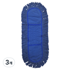 월드크린 리스킹 기름걸레 청사 60cm, 3개, 청색
