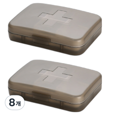 루네온 다용도 휴대용 약통 케이스 검은색, 8개