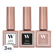 Withshan 凝膠基礎凝膠套組 3, 角蛋白基礎凝膠 10g + 非擦拭鑽石頂部凝膠 10g + Crystal Builder 凝膠 10g, 3組