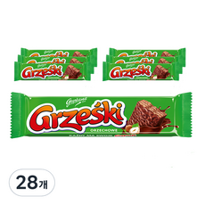 Gjeskiski牛奶巧克力塗層威化餅條 with榛果奶油, 36g, 28個
