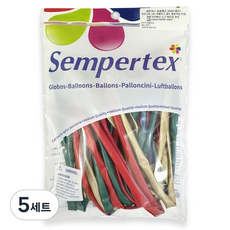 셈퍼텍스 요술풍선 260S 50p 세트, 레드 + 포레스트그린 + 리플렉스골드, 5세트