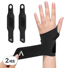 Tamsaa 超輕量高彈力貼合護腕 2件組, 黑色, 2套