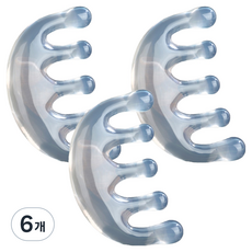 elive 日常頭皮按摩器, 6個, 淺灰色