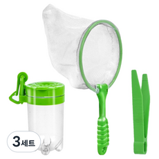 Thumbsmine 昆蟲觀察 昆蟲採集箱 綠色 3件組, 3個