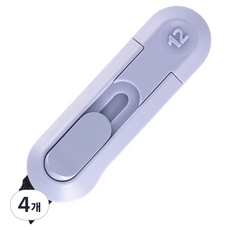 누사인 블랙칼날 미니 커터칼, 퍼플, 4개