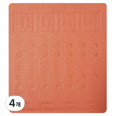 플레픽 프레시데이 레더 인덱스 스티커 코랄 핑크, 1개, 4개