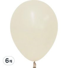 셈퍼텍스 풍선 13cm 100p, 파스텔더스크 크림, 6개