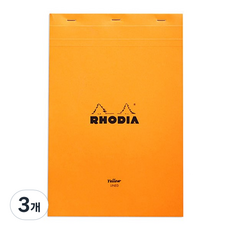 로디아 노트패드 옐로우 no.19, 오렌지, 3개