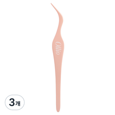 Ollio 無膠水L形睫毛鑷子夾子, 粉紅色 / 無香, 3個