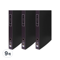 노블 프론티어 프리미엄 A4 3cm D링 바인더 3공, 검정, 9개