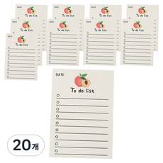 微笑的 待辦清單 7 x 10 公分, 桃子, 20個, 50入