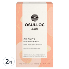 OSULLOC 水蜜桃洋甘菊茶包, 2個, 20入, 1g