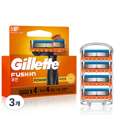 Gillette 吉列 鋒隱動力刮鬍刀片, 3個, 4入
