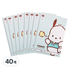 三麗鷗角色小學圓環10格韓文筆記本, 40個, 帕恰狗
