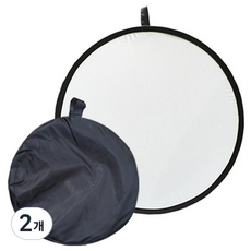 생활살림 사진 영상 촬영 조명 원형 반사판 60cm, 2개