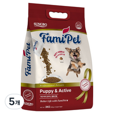 패밀리펫케어 퍼피 강아지 관절 비타민 소프트 사료, 5개, 3kg, 닭+쌀