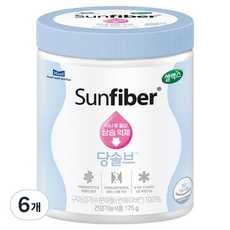 셀렉스 썬화이버 당솔브 구아검 프리바이오틱스, 175g, 6개