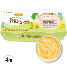 Farm to Baby 孩童中期室溫輔食, 4入, 雞胸肉南瓜高麗菜口味, 110g