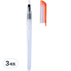 柔軟平頭水彩毛筆 + 筆蓋組 13, 3套, 小(190mm)