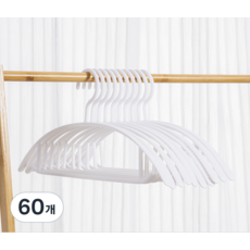ROI Life 防滑無痕細肩衣架 40cm, 天使白, 60個