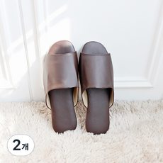 해피툴 모던럭셔리 오픈슬리퍼, 브라운, 2개