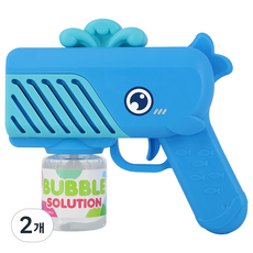 라이키드 비눗방울 12구 고래 자동 버블건 + 버블액 85ml 세트, 블루, 2개