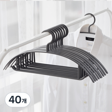 살림의기술 어깨뿔 미끄럼 방지 니트 옷걸이, 그레이, 40개