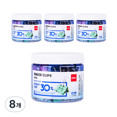 델리 파스텔 이지 더블 클립 8555S, 19 x 35 mm, 40개, 8개