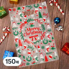 좋은기븐 크리스마스 비닐백, 혼합색상, 150매