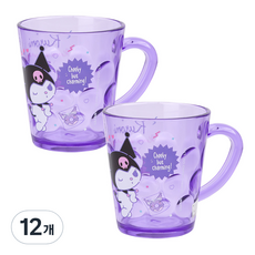 LiLFANT 三麗鷗透明圓點漱口杯, 酷洛米, 12個