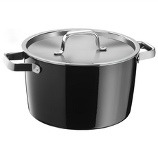 WMF Fusiontec Aromatic 高身湯鍋 6.2L, 黑色, 24cm, 1個