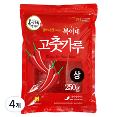 복이네먹거리 중국산 고춧가루 보통맛 김치용, 250g, 4개
