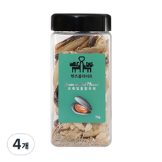 펫츠플레이트 강아지&고양이 동결건조간식, 초록입홍합트릿, 70g, 4개