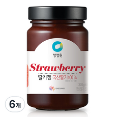 청정원 딸기잼, 6개, 370g