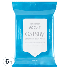 갸스비 데오도란트 샤워티슈 파우더 쿨시트러스 10매, 6개, 63g