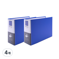 희망사무포인트 2공 파이프 바인더 A4 9X7 군 Br497E, 청색, 4개